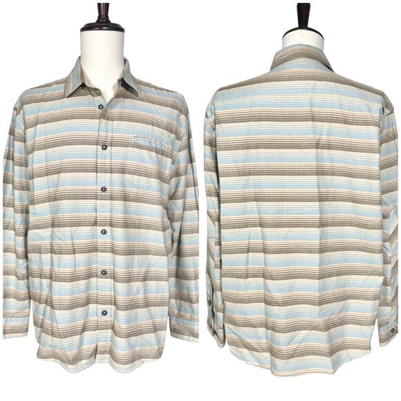 Howler Bros | Men | Enfield Equator Stripe Long Sleeve Button Up Shirt | Large - Picture 1 of 12
